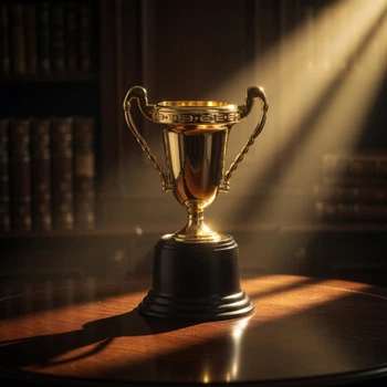 Кубок з ручками висота 13 см Gold