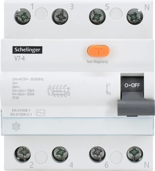 Диференційний вимикач SCHELINGER AC 4P 40A 30mA A03-V7-4-40-030 (5900280985064)
