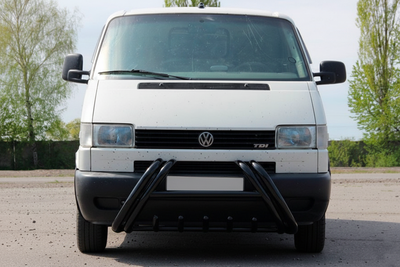 Кенгурятник Kelebek WT011 Black (нерж.) для Volkswagen T4 Caravelle/Multivan 1990–2003 гг