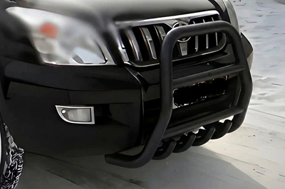 Кенгурятник високий Black (нерж) для Toyota Land Cruiser Prado 120 2002-2009 рр