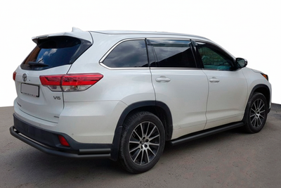 Задній захист AK005-2 Black (2 шт., нерж) для Toyota Highlander 2013-2019 рр