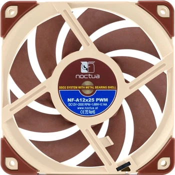Вентилятор Noctua для корпуса 120x120x25мм SSO2 450 – 2000 об/мин 18.8 – 22,6 дБ 4pin PWM (NF-A12x25 PWM)