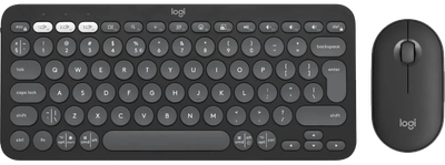 IT набір Logitech Pebble 2 Combo - Tonal Графітовий - US INT'L - 2.4GHZ/BT (6915632)