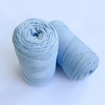 Шпагат для декору YarnArt twisted macrame 3mm 250г блакитний (№760)