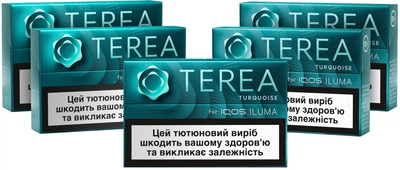 Миниблок стиков для нагрева табака TEREA Turquoise 5 пачек (7622100424765_n)