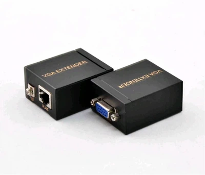 Комплект передатчик и приемник VGA-LAN передача до 60 м по LAN кабелю CAT 5e 6e