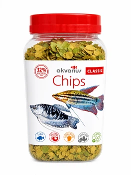 Корм для аквариумных рыб Аквариус Классическое меню, чипсы (Classic menu chips) - 600 мл (150 г)