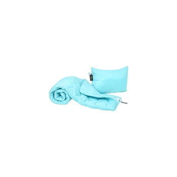 Ковдра MirSon Набір вовняний №1676 Eco Light Blue Ковдра 200х220 + подушка (2200002656665)