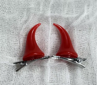 Заколки рожки дьявола One size Красный