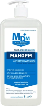 Засіб дезінфекційний MDM Манорм для рук 1 л з дозатором (MED011212)