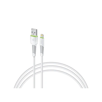 Дата кабель USB 2.0 AM to Lightning 0.2m CBFLEXL0 white Intaleo (1283126487439)