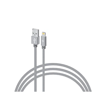 Дата кабель USB 2.0 AM to Lightning 2.0m CBGNYL2 grey Intaleo (1283126477669)