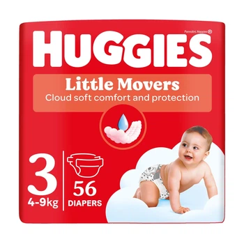 Підгузки Huggies Little Movers 3 (5-8 кг) Jumbo 56 шт (5029053567570)