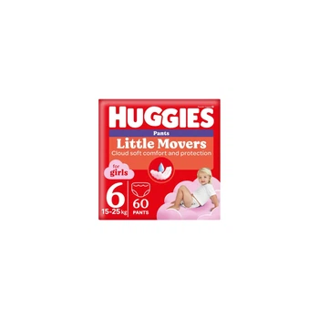 Підгузки Huggies Little Movers/Pants 6 (15-25 кг) Box для дівчаток 60 шт (5029053564135)