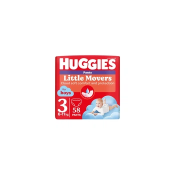 Підгузки Huggies Little Movers/Pants 3 Mega 6-11 кг для хлопчиків 58 ш (5029053547473)