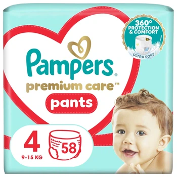Підгузок Pampers Premium Care Pants Maxi Розмір 4 58 шт (8001090759993)