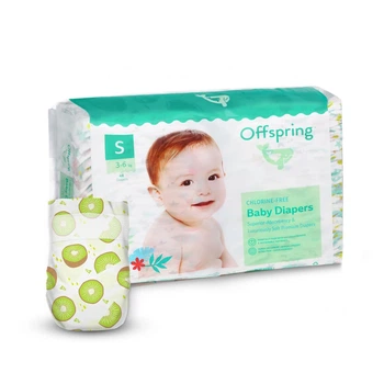 Підгузки Offspring Hairykiwi розмір S 3-6 кг 48 шт (DP-OI-FAT-S48P-HKW)