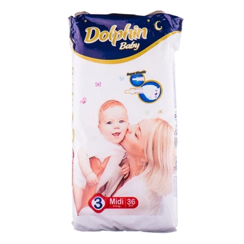Підгузки Dolphin Midi 3 5 - 9 кг 36 шт (8680131203383)