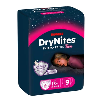 Підгузки Huggies DryNites для дівчаток 13+ років, 9 шт (5029053583679)