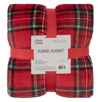 Плед Ardesto Christmas Flannel 160х200см, 100% поліестер, клітинка, червоний (ART0133PB)