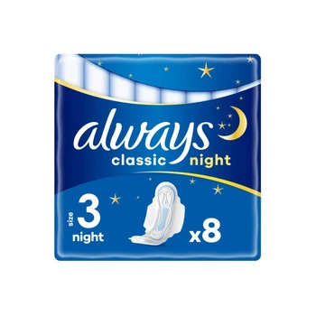 Гігієнічні прокладки Always Classic Night Розмір 3 8 шт. (4015400260837)