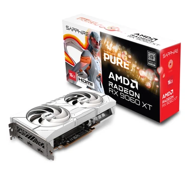 Відеокарта Sapphire Radeon RX 9060 XT Pure 16GB WHITE