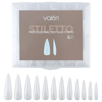 Верхні форми Valeri Top Nail Forms Stiletto 120 шт