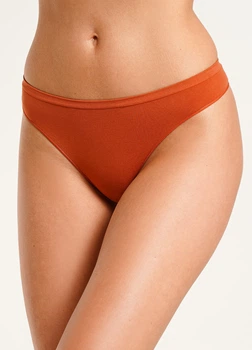 Трусики стрінги жіночі безшовні Giulia STRING BRIEFS COLOR L/XL Orange-burnt sienna
