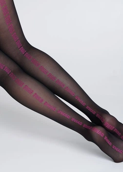 Колготки з яскравим декоративним швом Giulia DAZZLE 40 (1) 2 Black-nero
