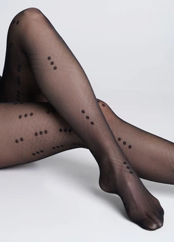 Фантазійні жіночі колготки з геометричним візерунком Giulia NOIR 20 (2) 3 Black-nero