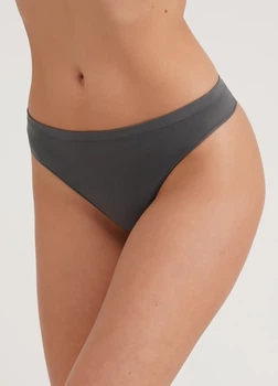 Трусики стрінги жіночі безшовні Giulia STRING BRIEFS COLOR L/XL Grey-poppy seed