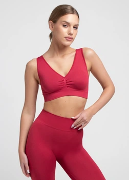 Безшовний жіночий топ з ефектом push-up з мікрофібри Giulia TOP SHAPE S/M Bordo-winterberry
