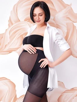 Колготки класичні для вагітних з шортиками Giulia MAMA 40 3 Black-nero