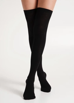 Класичні бавовняні гольфи без малюнка Giulia WB1 CLASSIC 36/40 Black-black