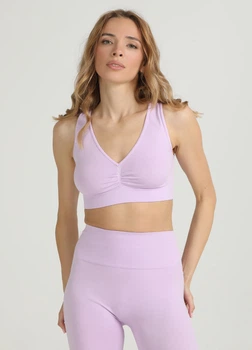 Безшовний жіночий топ з ефектом push-up з мікрофібри Giulia TOP SHAPE S/M Violet-orchid bloom