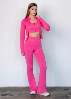 Жіночі легінси кльош Giulia Flexing leggins "Faboluose" XY492 L Pink-raspberry