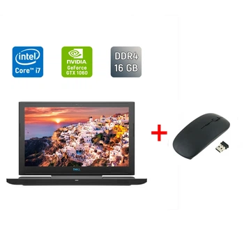 Ігровий ноутбук Dell G7 7588 / 15.6" (1920x1080) IPS / Intel Core i7-8750H (6 (12) ядер по 2.2 - 4.1 GHz) / 16 GB DDR4 / 512 GB SSD / nVidia GeForce GTX 1060, 6 GB GDDR5, 192-bit / WebCam / Windows 10 б/в + Подарунок Бездротова миша / USB