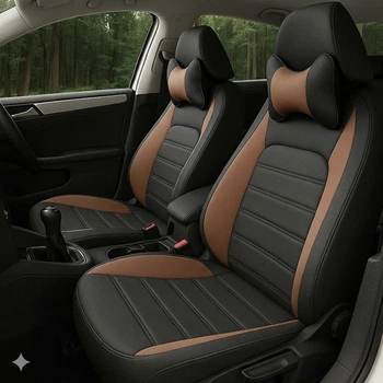 Авточехлы на Mitsubishi Lancer X Auto Style НЕО Х Аригона черно коричневые