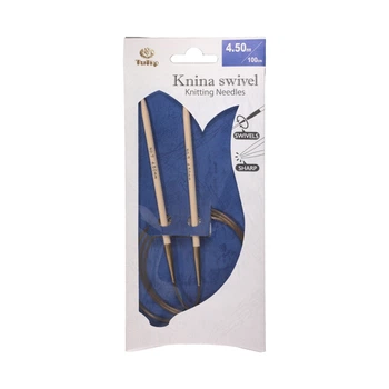 Спицы круговые Tulip Knina swivel 4,5 мм х 100 см, бамбуковые KS-1000450