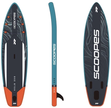 Nadmuchiwana deska SUP Lago 350 cm – obciążenie do 180 kg + akcesoria Szara (ND21_113830) (5901924246930)