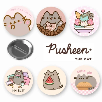 Набор закатный значков Pusheen Пушин 6 шт (ЗН10103)