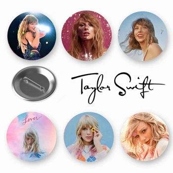 Набор закатный значков Taylor Swift Тейлор Свифт 6 шт (ТС21399)