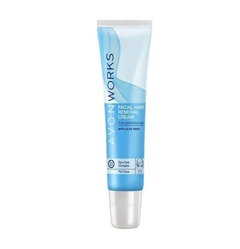 Крем для видалення волосся на обличчі, депілятор з алое віра, Avon Works, Skin So Soft 15 мл