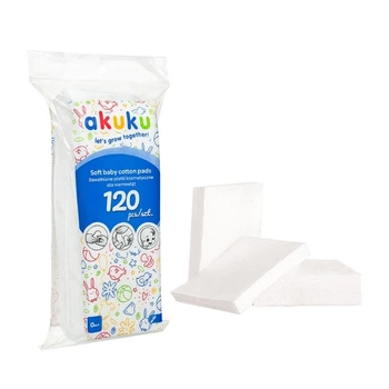 Мягкие хлопковые подушечки для ухода за младенцами (120 шт.) Akuku A0714