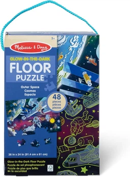 Детский напольный пазл Melissa & Doug «Космос» Glow in the Dark — 48 деталей, светится в темноте, FSC, от 3 лет