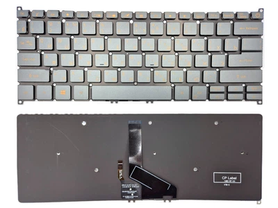 Клавіатура для ACER Swift 3 SF314-42 SF314-41 SF314-52 SF314-53 SF314-57 SF314-57G SF314-59 Swift 5 SF514-52 SF514-52T SF514-54G SF514-54T (RU Gray з підсвіткою) (68526)