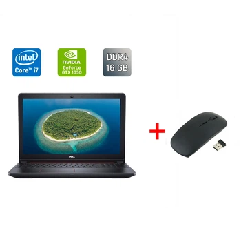 Ігровий ноутбук Dell Inspiron 15-5577 / 15.6" (1920x1080) IPS / Intel Core i7-7700HQ (4 (8) ядра по 2.8 - 3.8 GHz) / 16 GB DDR4 / 128 GB SSD + 1000 GB HDD / nVidia GeForce GTX 1050, 4 GB GDDR5, 128-bit / WebCam / Windows 10 б/в + Подарунок Бездротова миша