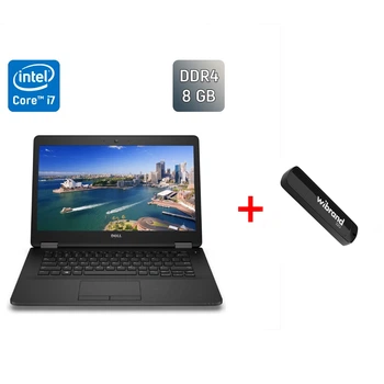 Ультрабук Dell Latitude E7470 / 14" (1920x1080) IPS / Intel Core i7-6650U (2 (4) ядра по 2.2 - 3.4 GHz) / 8 GB DDR4 / 256 GB SSD / Intel HD Graphics 520 / WebCam / Windows 10 б/в + Подарунок Флеш-накопичувач USB 32 ГБ