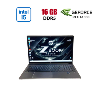 Мобільна робоча станція HP ZBook Power G10 / 15.6'' (1920x1080) IPS / Intel Core i5-13600H (12 (16) ядер по 2.8 - 4.8 GHz) / 16 GB DDR5 / 256 GB SSD / nVidia RTX A1000, 4 GB GDDR6, 128-bit / WebCam б/в