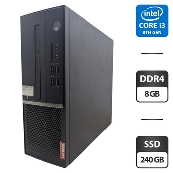Компьютер Lenovo ThinkCentre V530S SFF / Intel Core i3-8100 (4 ядра по 3.6 GHz) / 8 GB DDR4 / 240 GB SSD / Intel UHD Graphics 630 / DVD-ROM б/у